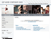 Tablet Screenshot of getmorecorporategigs.com